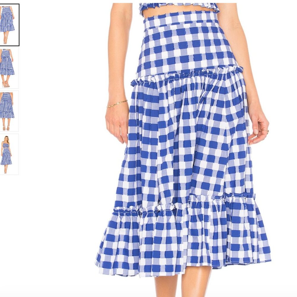 Tiered Ruffle Skirt MDS stripes Mark D Sikes - Picture 2 of 4
